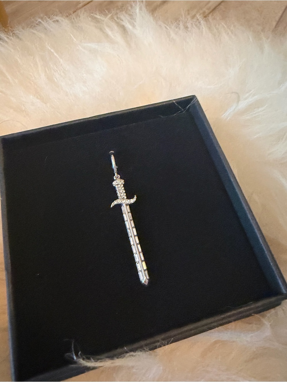 Giambatista Valli for H&M Sword Pendant Necklace - Sleek Sword earring in Silver